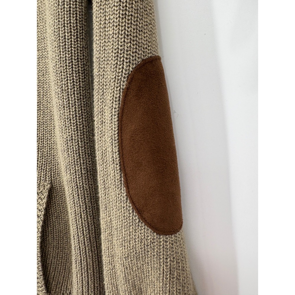 VTG LRL Sweater Cardigan Elbow Patches Green Knit Fox Hunt Buttons Equestrian PS - Picture 6 of 16